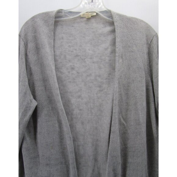 Eileen Fisher Sweater Medium Linen Open Cardigan Lagenlook Knit * - Picture 2 of 11